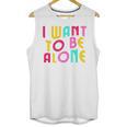 Introvert I Want To Be Alone Retro Wavy Unisex Tank Top Introvert I Want To Be Alone Retro Wavy Unisex Tank Top
