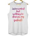 Introverted Willing To Discuss Gabali Introvert Unisex Tank Top