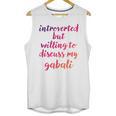 Introverted Willing To Discuss Gabali Introvert Unisex Tank Top