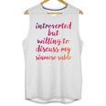 Introverted Willing To Discuss Siamese Sable Introvert Unisex Tank Top Introverted Willing To Discuss Siamese Sable Introvert Unisex Tank Top