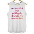 Introverted Willing To Discuss Standardbred Introvert Unisex Tank Top Introverted Willing To Discuss Standardbred Introvert Unisex Tank Top