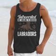 Chocolate Lab Dog Introvert Chocolate Labrador Retriever Unisex Tank Top