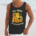 Go Away I'm Introverting Cat Coffee Headphones Unisex Tank Top