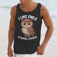 I Like Owls And Maybe 3 People Introvert Humor Casual Unisex Tank Top I Like Owls And Maybe 3 People Introvert Humor Casual Unisex Tank Top