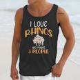 I Like Rhinos And Maybe 3 People Introvert Animal Unisex Tank Top