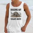 Digging My Escape Route Armadillo Introvert Humor Unisex Tank Top