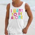 Introvert I Want To Be Alone Retro Wavy Unisex Tank Top Introvert I Want To Be Alone Retro Wavy Unisex Tank Top