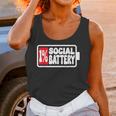 1 Social Battery Sarcastic Introverted Men Women Unisex Tank Top