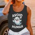 Avoid Humans Cute Kawaii Pastel Ghost Introvert Saying Unisex Tank Top