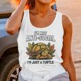 Not Anti Social Im Just A Turtle Sarcastic Introvert Humor Unisex Tank Top