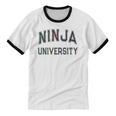 Antisocial NINJA UNIVERSITY Introvert Sarcastic Unisex Cotton Ringer T-Shirt