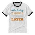 Archery Now Minimal Socializing Introvert Vintage Unisex Cotton Ringer T-Shirt Archery Now Minimal Socializing Introvert Vintage Unisex Cotton Ringer T-Shirt