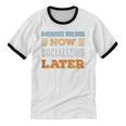 Birdhouse Building Now Minimal Socializing Introvert Unisex Cotton Ringer T-Shirt Birdhouse Building Now Minimal Socializing Introvert Unisex Cotton Ringer T-Shirt