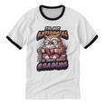 Book Lover Owl Reading Books Introvert Bookworm Unisex Cotton Ringer T-Shirt