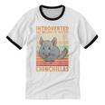 Chinchilla Owner Introvert Chinchilla Unisex Cotton Ringer T-Shirt