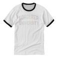 Crazy Sarcastic SORCERER UNIVERSITY Introvert Anti Social Unisex Cotton Ringer T-Shirt