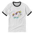 Ew People Unicorn Lover Introvert Rainbow Unicorn Unisex Cotton Ringer T-Shirt