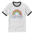 I Hate Everybody Rainbow Sarcastic Grumpy Introvert Unisex Cotton Ringer T-Shirt