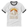 Hiking Because People Are Annoying Introvert Unisex Cotton Ringer T-Shirt Hiking Because People Are Annoying Introvert Unisex Cotton Ringer T-Shirt