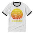I'm Outstanding Retro Introvert Mountain Trip Lover Unisex Cotton Ringer T-Shirt