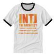 INTJ Architect Personality Introvert Sarcastic Orange Unisex Cotton Ringer T-Shirt