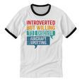 Introvert Aircraft Spotting Lovers Men & Women Unisex Cotton Ringer T-Shirt