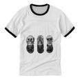 Introvert Relaxation Me Myself And Silence Skulls Unisex Cotton Ringer T-Shirt