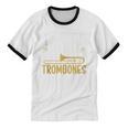 Im An Introvert Unless You Talk About Trombone Unisex Cotton Ringer T-Shirt Im An Introvert Unless You Talk About Trombone Unisex Cotton Ringer T-Shirt