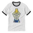 Introverted Fountain Pen Enthusiast Smiling Face Unisex Cotton Ringer T-Shirt