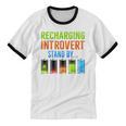 Introverted Recharging Introvert Saying Sarcasm Unisex Cotton Ringer T-Shirt