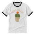 Kawaii Grumpy Cactus Not a Hugger Plant Introvert Unisex Cotton Ringer T-Shirt Kawaii Grumpy Cactus Not a Hugger Plant Introvert Unisex Cotton Ringer T-Shirt