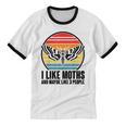 I Like Moths And Maybe 3 People Insect Moth Lovers Introvert Unisex Cotton Ringer T-Shirt I Like Moths And Maybe 3 People Insect Moth Lovers Introvert Unisex Cotton Ringer T-Shirt