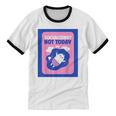 Not Today Cool Fun Cute Introvert Cat Character Unisex Cotton Ringer T-Shirt Not Today Cool Fun Cute Introvert Cat Character Unisex Cotton Ringer T-Shirt