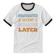 Numismatics Now Minimal Socializing Introvert Vintage Unisex Cotton Ringer T-Shirt