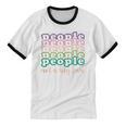 People Not a Big Fan Sarcastic Introvert Humor Unisex Cotton Ringer T-Shirt