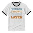 Puppet Making Now Minimal Socializing Introvert Vintage Unisex Cotton Ringer T-Shirt Puppet Making Now Minimal Socializing Introvert Vintage Unisex Cotton Ringer T-Shirt