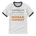 Running On Air Hockey Social Introvert Humor Vintage Unisex Cotton Ringer T-Shirt