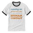 Running On Storytelling Social Introvert Humor Vintage Unisex Cotton Ringer T-Shirt Running On Storytelling Social Introvert Humor Vintage Unisex Cotton Ringer T-Shirt