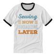 Sewing Now Minimal Socializing Introvert Vintage Unisex Cotton Ringer T-Shirt Sewing Now Minimal Socializing Introvert Vintage Unisex Cotton Ringer T-Shirt