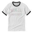 Silly Graduate NINJA UNIVERSITY Stay Away From Me Introvert Unisex Cotton Ringer T-Shirt Silly Graduate NINJA UNIVERSITY Stay Away From Me Introvert Unisex Cotton Ringer T-Shirt