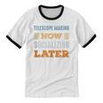 Telescope Making Now Minimal Socializing Introvert Vintage Unisex Cotton Ringer T-Shirt