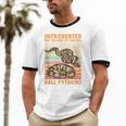 Ball Python Snake Introvert Ball Python Unisex Cotton Ringer T-Shirt