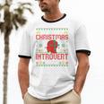 Christmas Introvert Team Introvert Introverted Xmas Unisex Cotton Ringer T-Shirt