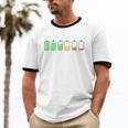 Introvert Tired Battery Unisex Cotton Ringer T-Shirt