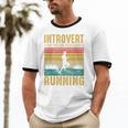 Introvert But Willing To Discuss Running Unisex Cotton Ringer T-Shirt