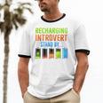Introverted Recharging Introvert Saying Sarcasm Unisex Cotton Ringer T-Shirt