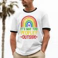 It's Way Too Peopley Outside Anti Social Introvert Unisex Cotton Ringer T-Shirt