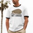 Not A Hugger Hedgehog Introvert Sarcasm Antisocial Unisex Cotton Ringer T-Shirt Not A Hugger Hedgehog Introvert Sarcasm Antisocial Unisex Cotton Ringer T-Shirt