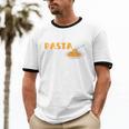 I Like Pasta And Maybe 3 People Introvert Foodie Premium Unisex Cotton Ringer T-Shirt
