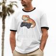 I Like Video Games Bearded Dragon Gamer Introvert Mood Unisex Cotton Ringer T-Shirt
